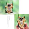 Gmngis Bulldog Rear View Mirror Hanging Accessories of Swinging Dog Cool Swinging Dog Car Hanging Ornament Pendant Interior Rearview Mirror Decoration (Black Bulldog) view 4