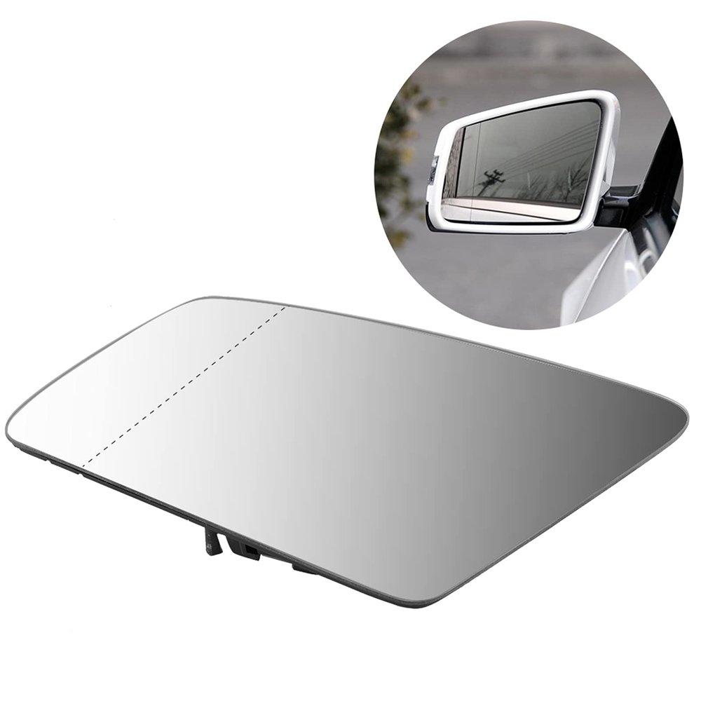CFTGIW Rearview Mirror Glass Blind Spot Car Mirror Fit for W212 W246 W204 W176 White Side Mirror Glass Car Left Wing Mirror Glass Rearview Mirror Glass Replacement