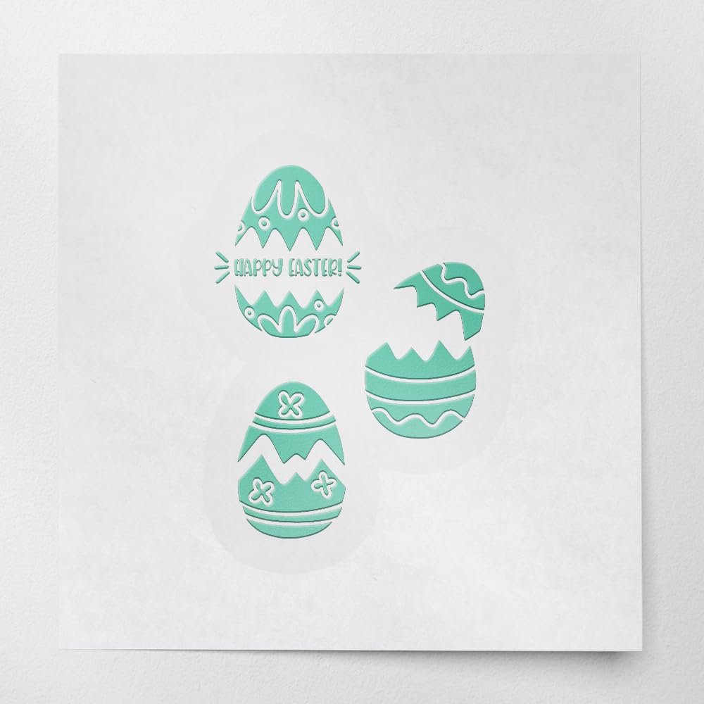 Decal Stickers of Happy Easter (Mint) (Set of 2) Premium Waterproof Decal Stickers for Laptop Phone Accessory Helmet Car Window Mug Tuber Cup Door Wall Decoration - BICVER1c35363MI0124