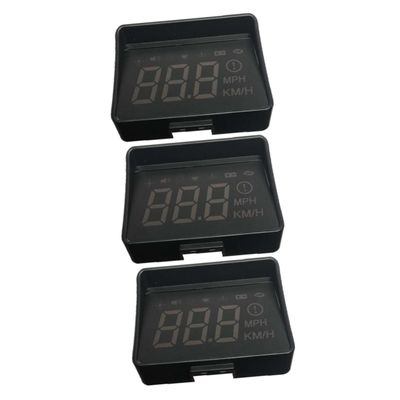 HOMSFOU 3pcs Vehicle Speedometer Display Over Alarm and Windshield Projection for Cars Automatic Brightness Easy Installation Compatible Vehicles