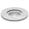 Replacement Brake Pads and Coated Rotors Set - Front - with Drilled Slotted Rotors and Ceramic Posi-Quiet Brake Pads - fits 2003-2010 Porsche Cayenne (V8; 4.5L, V8; 4.8L) view 4