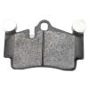 Brake Pads and Coated Rotors Set - Rear - with Drilled Slotted Rotors and Semi-Metallic All-Weather Pads - for 2003-2010 Porsche Cayenne view 2