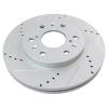 Brake Pads and Coated Rotors Set - Front - with Drilled Slotted Rotors and Semi-Metallic All-Weather Brake Pads - Compatible with 2008-2013 Cadillac Escalade EXT view 4