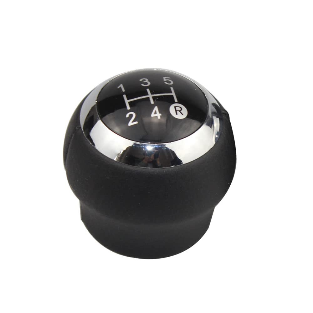 KACEPAR Manual Gear Shift Head Knob PU Leather Black, Car Gear Shifting Stick Shifter Lever, Compatible with Toyota Compatible with RAV4, Urban Cruiser, 5 Speed