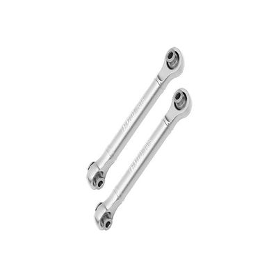 Aluminum 7075 Front Steering Link Rod for Arrma 1/8 4WD Mojave 4X4 4S BLX-ARA4404 Upgrade Parts - Silver
