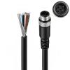 M12 A-Coded 5-Pin Male to Bare Wire Sensor Cable, 20m (65.6ft) Shielded PVC Jacket, IP67 Waterproof & Vibration Resistant, Industrial Actuator Cord for PLC, CANopen, DeviceNet view 1