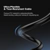 M12 A-Coded 5-Pin Male to Bare Wire Sensor Cable, 20m (65.6ft) Shielded PVC Jacket, IP67 Waterproof & Vibration Resistant, Industrial Actuator Cord for PLC, CANopen, DeviceNet view 3