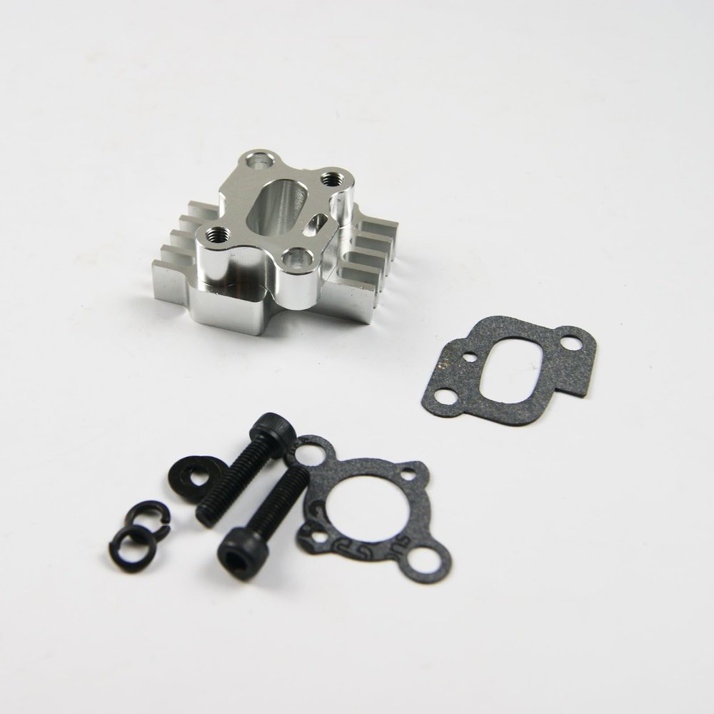 TITRACING Silver Engine Intake Manifold Fits HPI KM Baja 5B 5T 5SC Buggy Truck 1/5 29cc 30.5cc Engines
