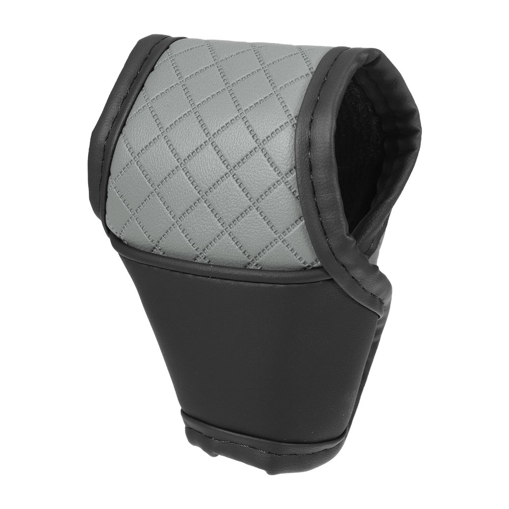 Motoforti Universal Car Gear Shift Cover Shift Knob Cover Gear Stick Cover Automatic Shift Gear Cover, Fashionable, Faux Leather, Black Gray