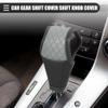 Motoforti Universal Car Gear Shift Cover Shift Knob Cover Gear Stick Cover Automatic Shift Gear Cover, Fashionable, Faux Leather, Black Gray view 2