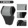Motoforti Universal Car Gear Shift Cover Shift Knob Cover Gear Stick Cover Automatic Shift Gear Cover, Fashionable, Faux Leather, Black Gray view 4