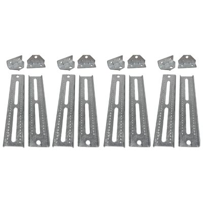 A.A 12" Galvanized Swivel and Top Bunk Bolster Bracket for Boat Trailer, Heavy Duty (8 Pack)