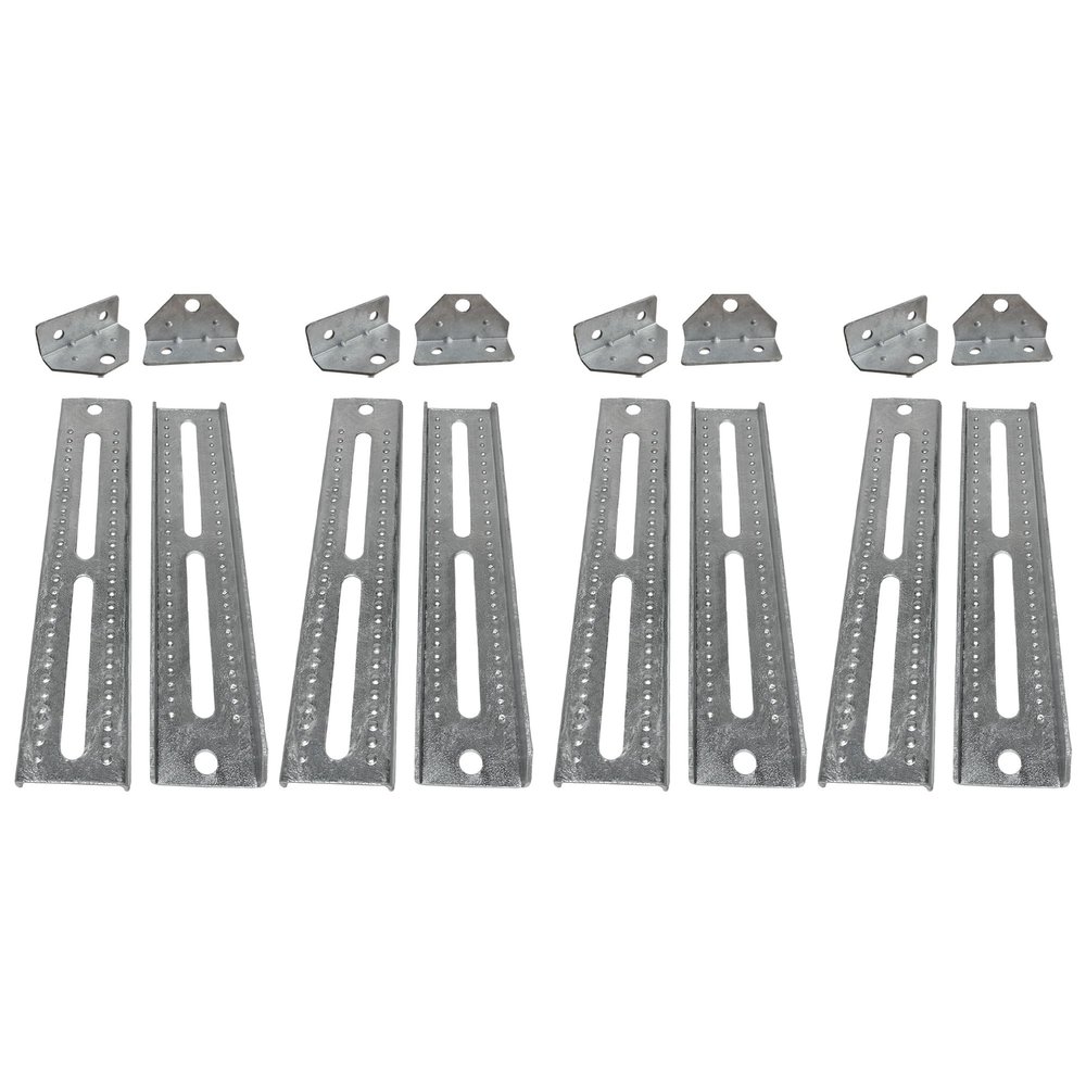 A.A 12" Galvanized Swivel and Top Bunk Bolster Bracket for Boat Trailer, Heavy Duty (8 Pack)