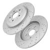 FRaxle Drilled & Slotted Rear Brake Rotors, Disc Brake Rotor, for Ford Taurus/Taurus X/Five Hundred/Freestyle/Edge/Explorer/Flex, for Lincoln MKS/MKX/MKT, for Mercury Sable/Montego view 1