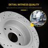 FRaxle Drilled & Slotted Rear Brake Rotors, Disc Brake Rotor, for Ford Taurus/Taurus X/Five Hundred/Freestyle/Edge/Explorer/Flex, for Lincoln MKS/MKX/MKT, for Mercury Sable/Montego view 2