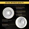 FRaxle Drilled & Slotted Rear Brake Rotors, Disc Brake Rotor, for Ford Taurus/Taurus X/Five Hundred/Freestyle/Edge/Explorer/Flex, for Lincoln MKS/MKX/MKT, for Mercury Sable/Montego view 4