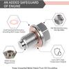 M14x1.5 Stainless Steel Magnetic Oil Drain Plug with Copper Gasket Crush Washer Anti Leakage Seal Automotive Replacement Engine Oil Drain Plugs Replacement for Honda Acura Ford GM Mazda Hyundai Kia view 2