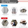 M14x1.5 Stainless Steel Magnetic Oil Drain Plug with Copper Gasket Crush Washer Anti Leakage Seal Automotive Replacement Engine Oil Drain Plugs Replacement for Honda Acura Ford GM Mazda Hyundai Kia view 4