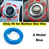 Car Engine Start Stop Ignition Key Ring Frame Replacement for BMW 1 3 5 Z4 X1 X3 Series E87 E81 E90 E92 E93 E89 E60 E84 E83(A Model,Silver) view 2
