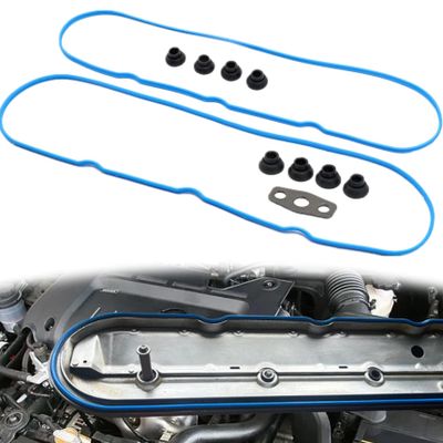 ATUOTPO Valve Cover Gasket Set with Grommets VS50504R1 Fit for Chevy Silverado Suburban Tahoe Trailblazer GMC Sierra Yukon Envoy Cadillac Escalade 4.8L 5.3L 5.7L 6.0L 6.2L 7.0L V8 - Replace 12637683