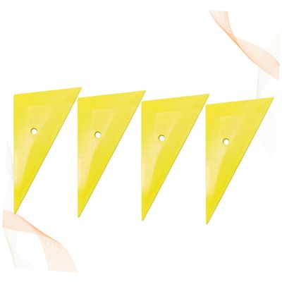 Yardwe 4pcs Auto Foil Scraper Durable Rectangular Plastic Window Film Tool for Car Tinting and Wrapping Non-damaging Squeegee Edges for DIY Enthusiasts