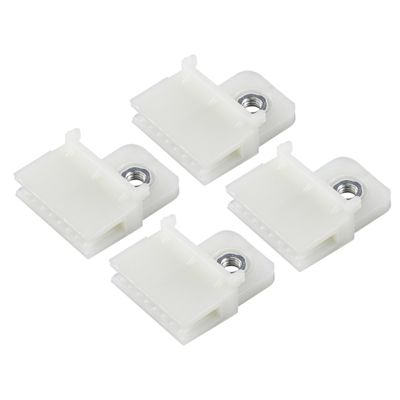 VekAuto 4 Pcs Window Door Glass Channel Retainer Clip, 1.69"x1.38"x0.75" Glass Regulator Holder Sash Clip Universal for Car Truck Van Durable Plastic White