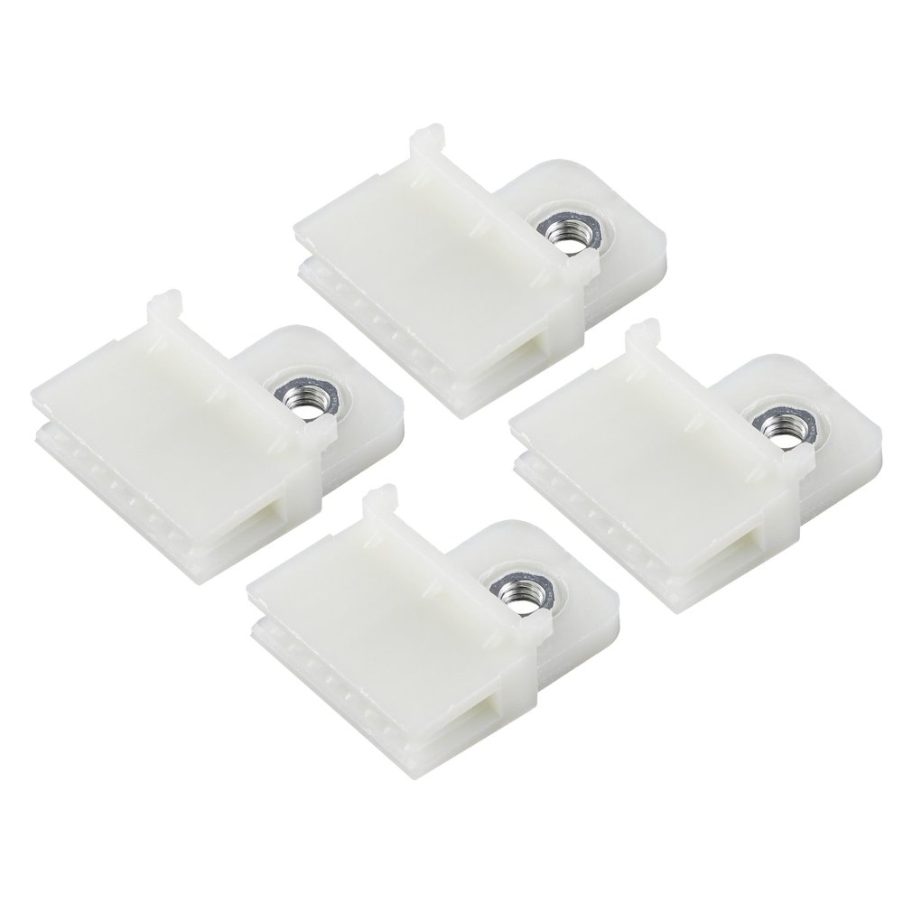 VekAuto 4 Pcs Window Door Glass Channel Retainer Clip, 1.69"x1.38"x0.75" Glass Regulator Holder Sash Clip Universal for Car Truck Van Durable Plastic White