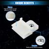VekAuto 4 Pcs Window Door Glass Channel Retainer Clip, 1.69"x1.38"x0.75" Glass Regulator Holder Sash Clip Universal for Car Truck Van Durable Plastic White view 3