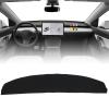 MOHANO Interior Dashboard Cover Compatible with Tesla Model Y 2017-2023, Dash Cover Mat Nonslip Fit for Tesla Model 3 2017 2018 2019 2020 2021 2022 2023 Dash Mat Protector Sunshade No Glare-Black view 1