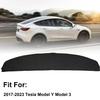 MOHANO Interior Dashboard Cover Compatible with Tesla Model Y 2017-2023, Dash Cover Mat Nonslip Fit for Tesla Model 3 2017 2018 2019 2020 2021 2022 2023 Dash Mat Protector Sunshade No Glare-Black view 3
