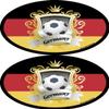 Germany Soccer Oval Decals 3.5x4.75 USAMade Industrial Vinyl Stickers view 1