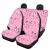 Pinupub Cute Auto Decor Car Seat Covers Cartoon Pink Corgi Print Vehicle Interior Accessories Full Set of 2 Pieces Front Seat Protector with Rear Bench Covers view 1