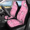 Pinupub Cute Auto Decor Car Seat Covers Cartoon Pink Corgi Print Vehicle Interior Accessories Full Set of 2 Pieces Front Seat Protector with Rear Bench Covers view 3