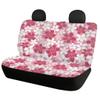 Pinupub Car Front Rear Seat Covers for Women Pink and White Flowers Print Cute Interior Decor Non Slip Universal Auto Seat Protector Full Set Fit SUV Van view 2