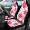 Pinupub Car Front Rear Seat Covers for Women Pink and White Flowers Print Cute Interior Decor Non Slip Universal Auto Seat Protector Full Set Fit SUV Van view 3