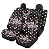 Pinupub Cow American Flag Butterfly Stars Print Car Seat Covers Full Set Universal Anti-Slip Front Ans Rear Car Seat Cushions Fashion Car Interior Accessories for Most Car view 1