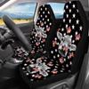 Pinupub Cow American Flag Butterfly Stars Print Car Seat Covers Full Set Universal Anti-Slip Front Ans Rear Car Seat Cushions Fashion Car Interior Accessories for Most Car view 3