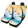 Pinupub Beach Print Car Seat Cover Full Set,Auto Front Seat Covers with Back Bench Bucket Protector,Fashion Automotive Interior Accessories view 1
