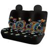 Pinupub Boho Style Car Seat Covers Full Set Rainbow Stripes Coconut Palm Print Universal Car Interior Front and Rear Seat Protectors Fit SUV Van Trucks view 2