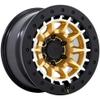 Black Rhino Hard Alloys TUSK 17X8.5 5X5.0 4.36-10mm MATTE GOLD W/MACHINED RING - BR016GD17855010N view 1