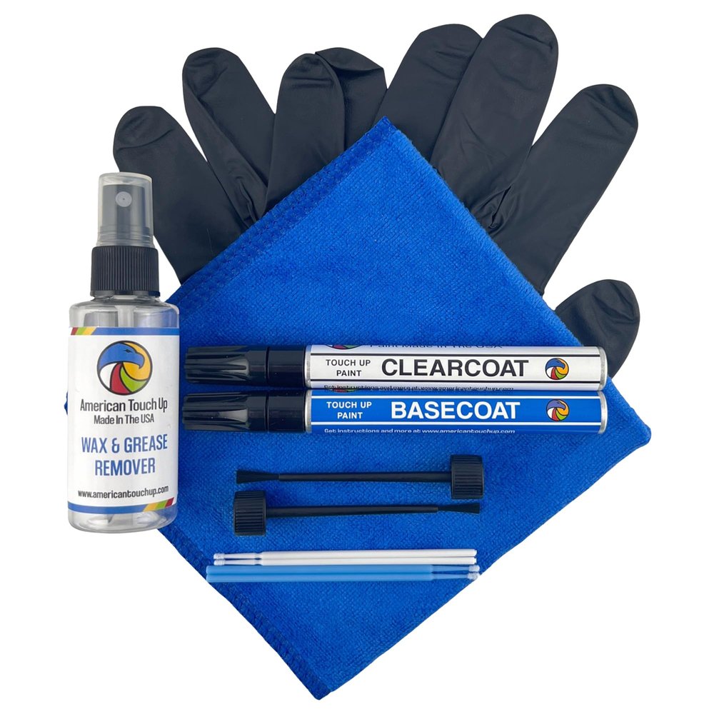 American Touch Up Paint Exact Match Compatible with Chevy Forest Green Metallic 44, 7964, WA7964 - Paint Pen Brush, Basecoat/Clearcoat Kit