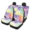 Pinupub Dandelion Colorful Tie Dye Car Seat Cover for All Seasons Soft Breathable Front and Back Bench Bucket Covers Universal Fits Most Cars SUV Van view 1