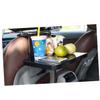 OSALADI Folding Car Seat Desk Multipurpose Vehicle Lap Desk Steering Wheel Mount Laptop Tray Food Drink Holder Compact Design Easy to Install view 4