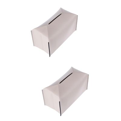 DECHOUS 2pcs Pu Leather Multi-Purpose Tissue Box Holder Stylish Napkin Case for Home Office Car Storage Convenient Design Phone Charging Compartment