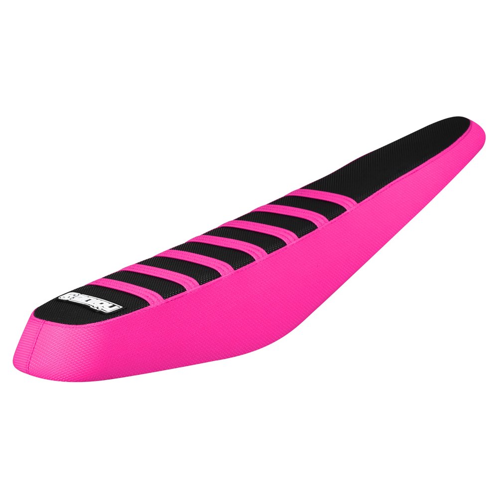 Enjoy Mfg Seat Cover - Compatible with ZOOZ UU750 UU1100 UF1200 E-Bike Black w/Ribs #391 (Color Side/Color Rib) (Pink/Black/Pink)