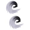 Kisangel 2pcs Motorcycle Helmet Half Ornament Braid Wig Decoration Motorcycle Helmet Addon Pu Glue Included view 1