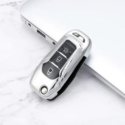 ModeXo TPU Car Folding Key Case Shell Bag Cover Keychain Key Protector for Ford Fusion Fiesta Escort Mondeo Everest Ranger S-Max Kuga 2