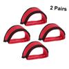 HANABASS 2pairs Bike Pedal Straps Durable Anti-Slip Toe Clips for Mountain and Road Biking Secure Foot Fastening for and Exercise Bikes Red Set view 4