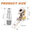 Karlass 1/4" FNPT Ball Foot Air Chuck with Clip Truck Auto Car Tire Hose Tool Clip-on Ball Inflator Air Chuck Air Compressor Accessories 2 Pcs view 2