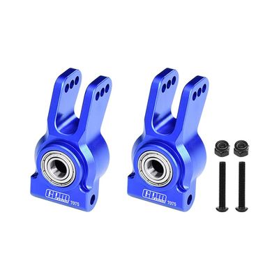 GPM Upgrades Aluminum 7075 Rear Hub Set (Larger Inner Bearings) for 1/10 Lasernut Tenacity Ultra 4 Rock Tacer-Los03028 (Blue)